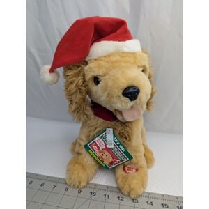 Walmart Christmas Dog Puppy Plush Musical 13 Inch TB Trading Works READ Stuffed